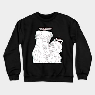 Tall and short person meeting each other but on a weeb degenerate vision Crewneck Sweatshirt